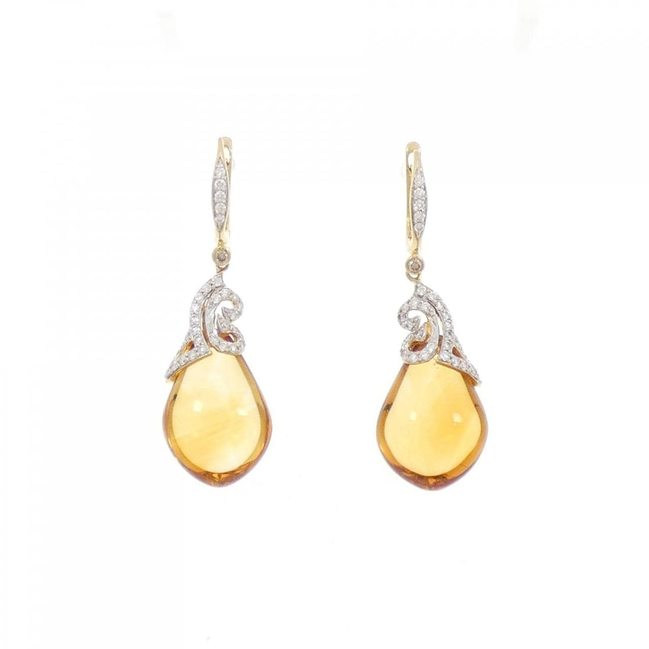 750YG/750WG Citrine Earrings 20.63CT