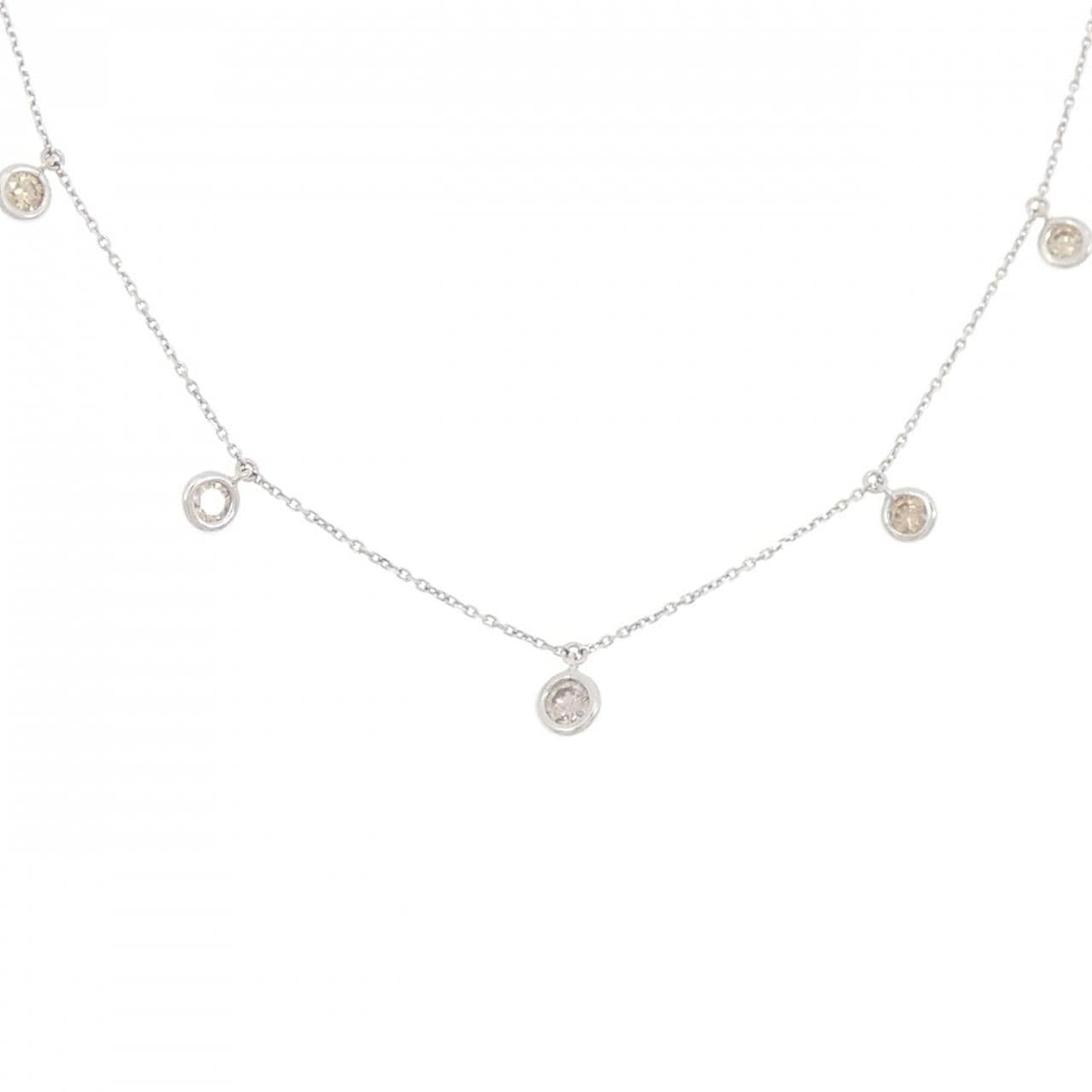 K18WG ダイヤモンド ネックレス 1.053CT