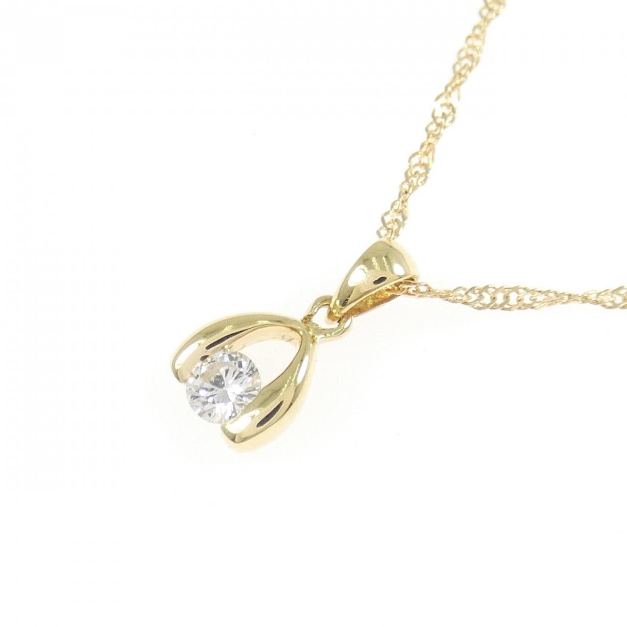 K18YG ダイヤモンド ネックレス 0.112CT
