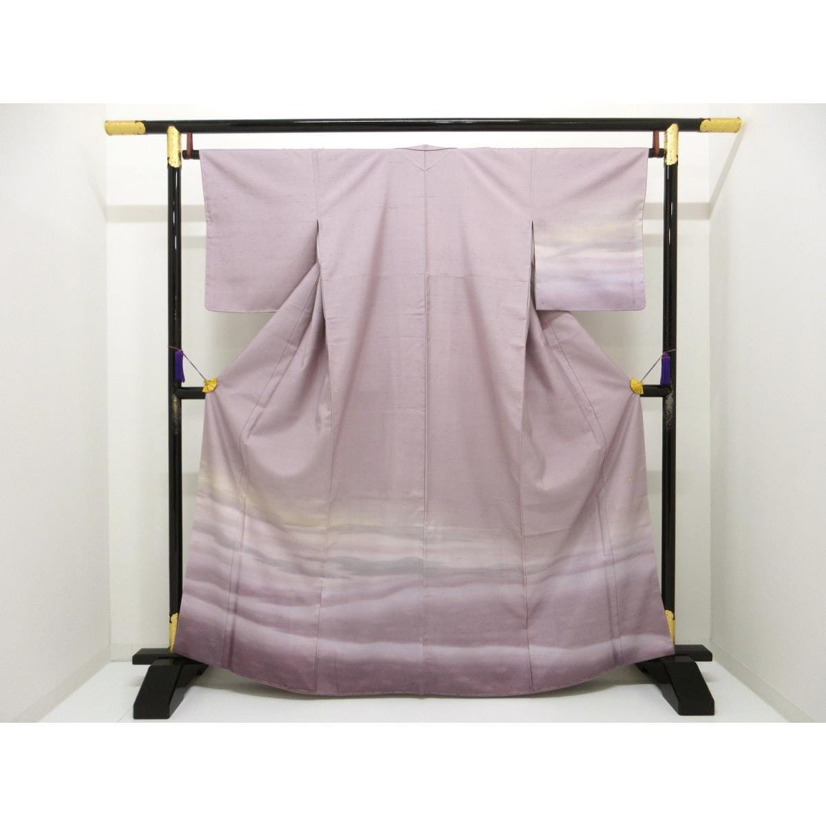 【未使用品】訪問着　牛首紬　ボカシ染　身幅２Ｌ寸