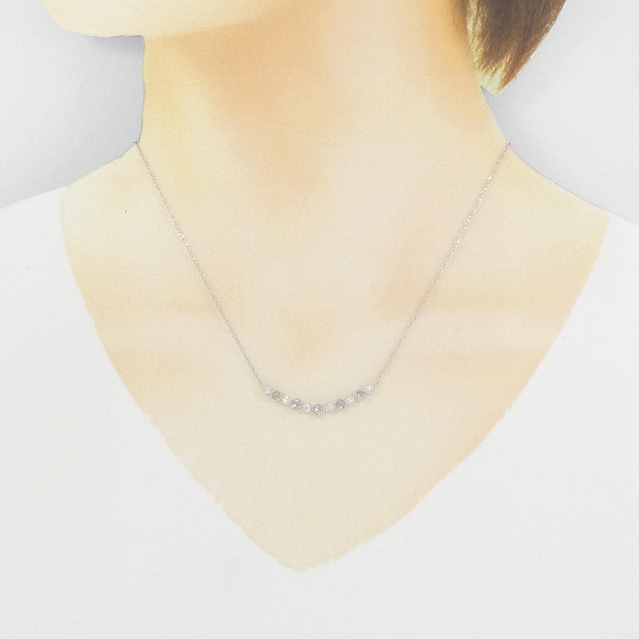 PT900/PT850 ダイヤモンド ネックレス 0.30CT