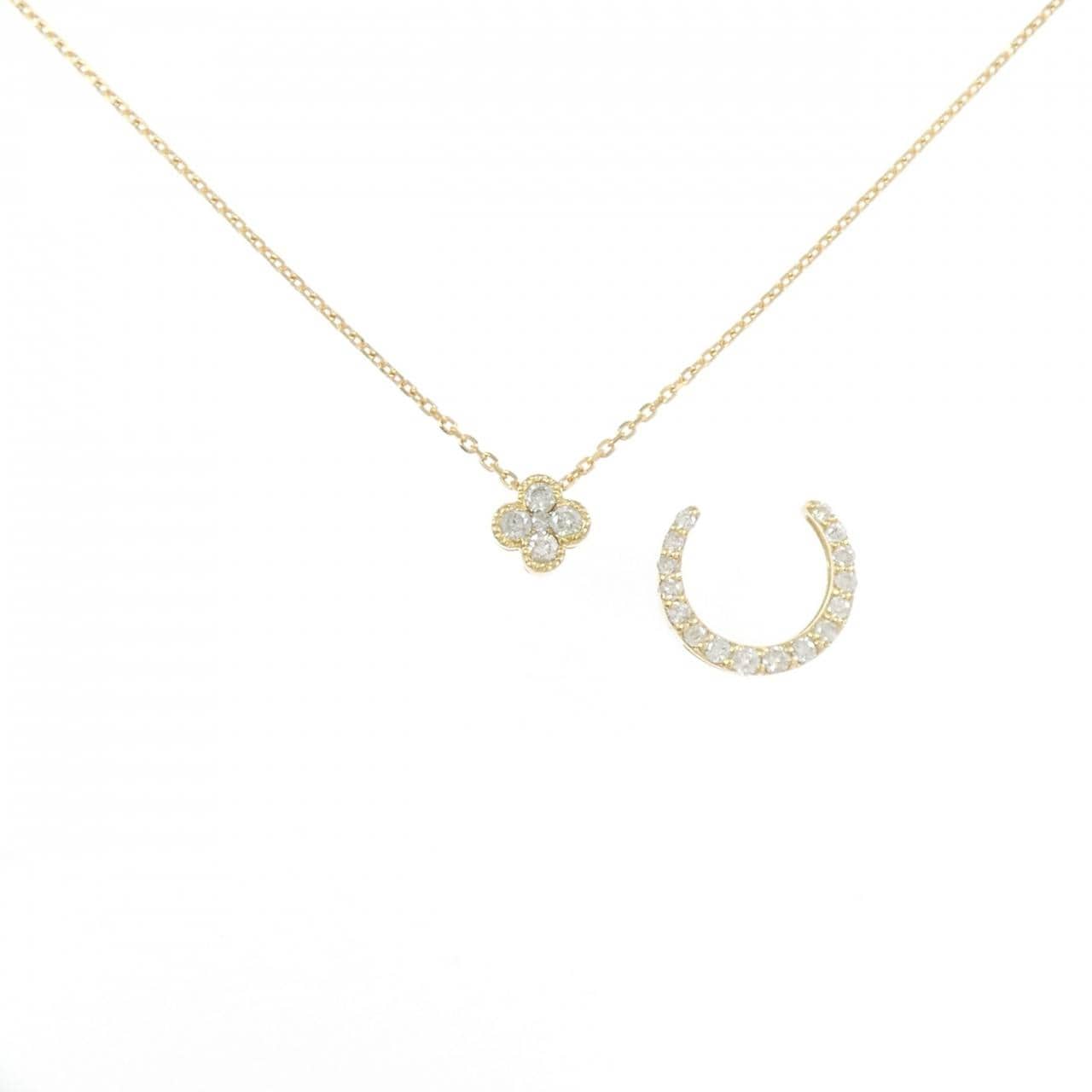 K18YG 2WAY ダイヤモンド ネックレス 0.20CT