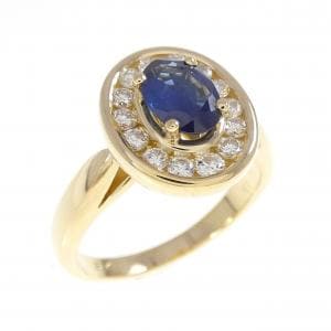 K18YG サファイヤ リング 0.80CT