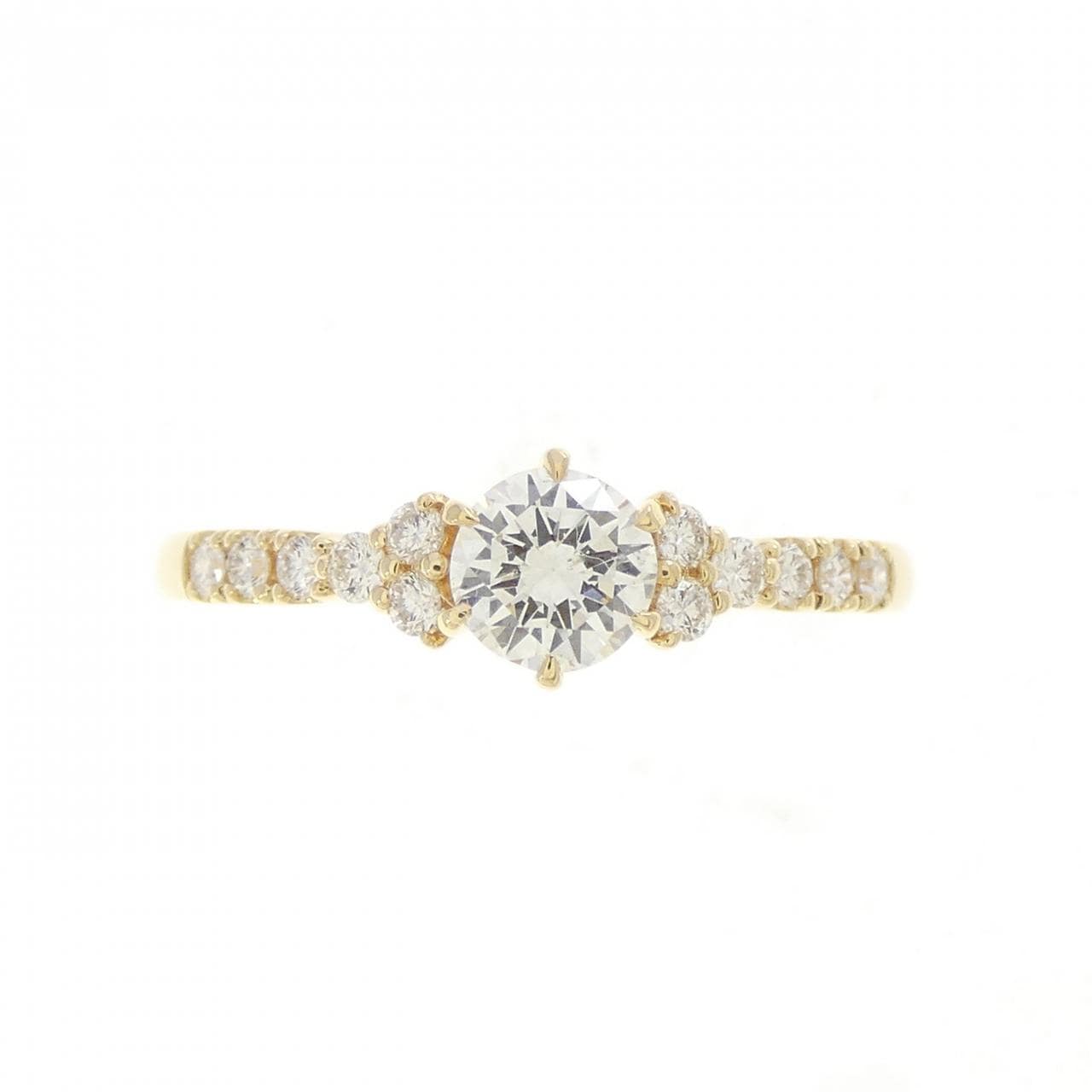 K18YG ダイヤモンド リング 0.308CT G SI2 Good
