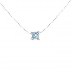 K18WG ブルートパーズ ネックレス