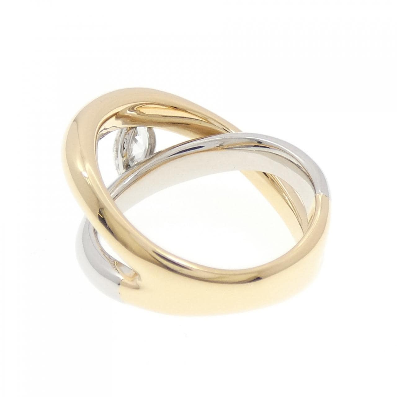 K18YG/PT900 ダイヤモンド リング 0.390CT