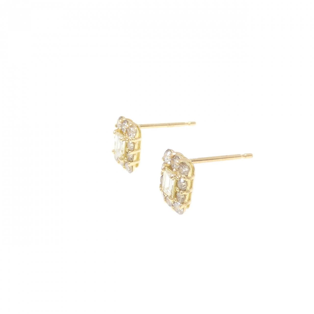 [BRAND NEW] K18YG Diamond earrings 0.60CT