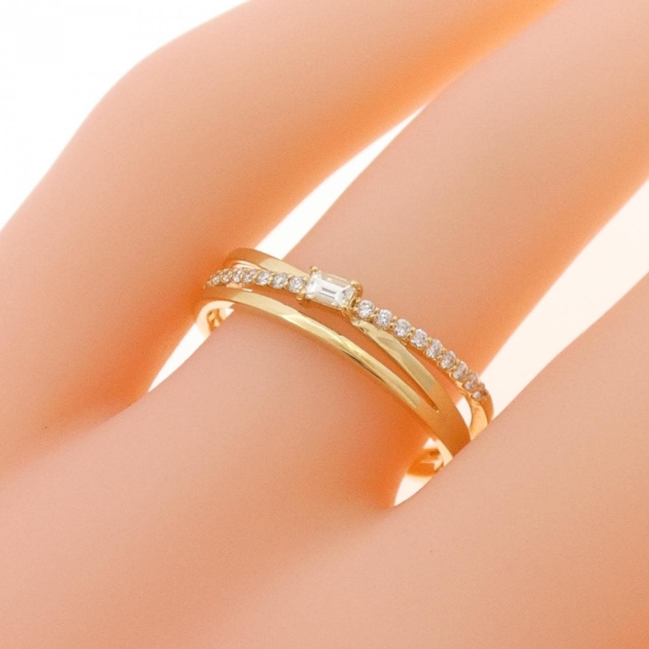 【新品】K18YG ダイヤモンド リング 0.15CT