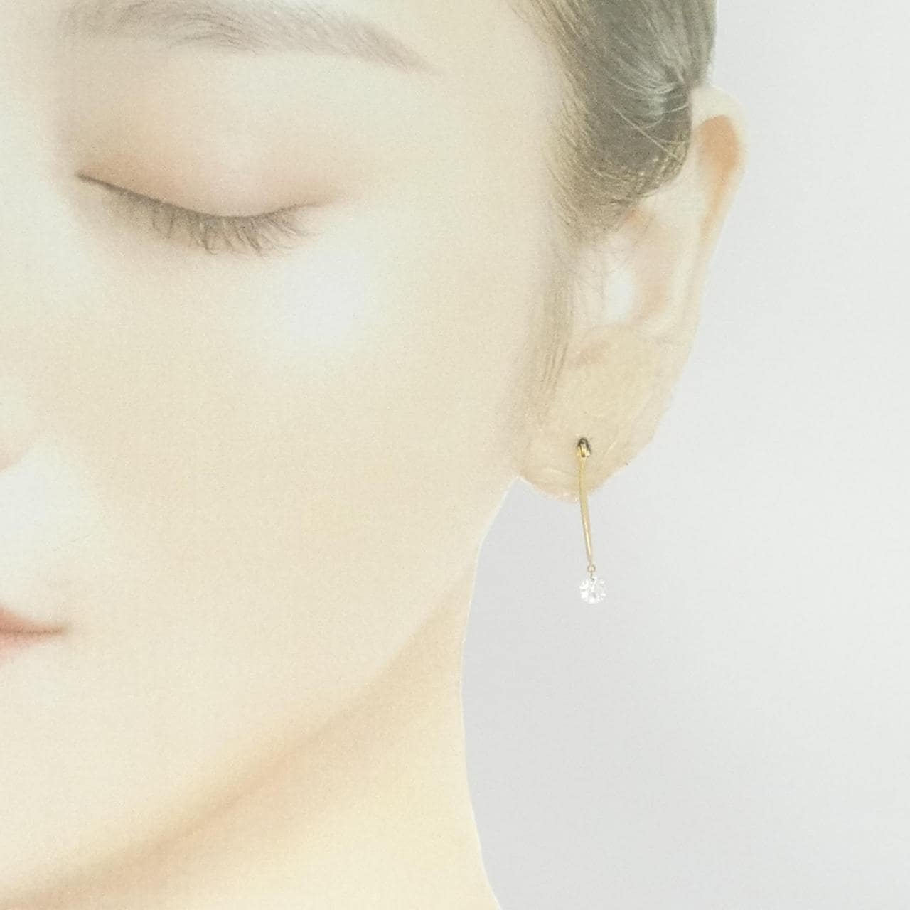 【新品】750YG ダイヤモンド ピアス 0.59CT