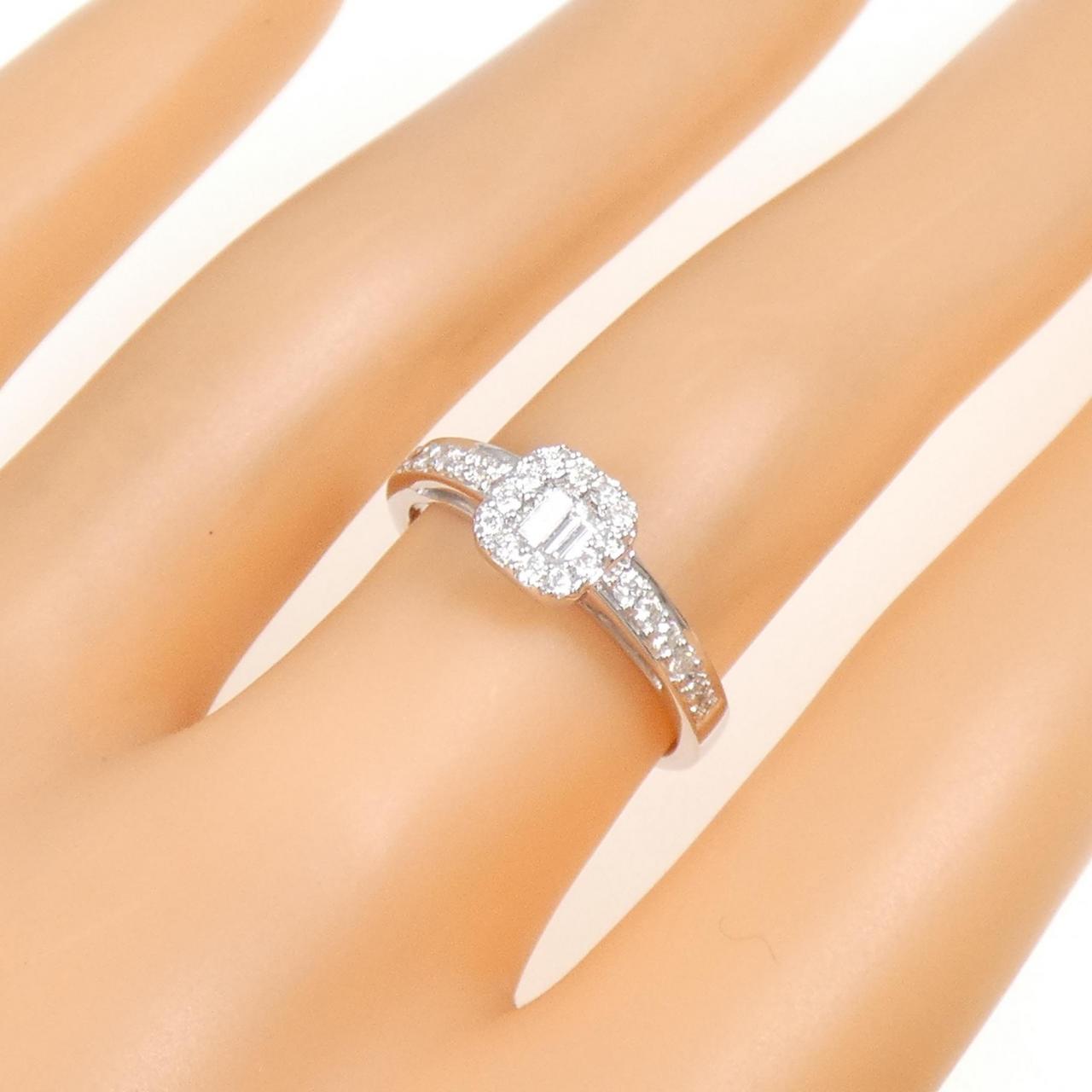 K18WG ダイヤモンド リング 0.40CT