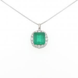 PT900/PT850 エメラルド ネックレス 6.14CT