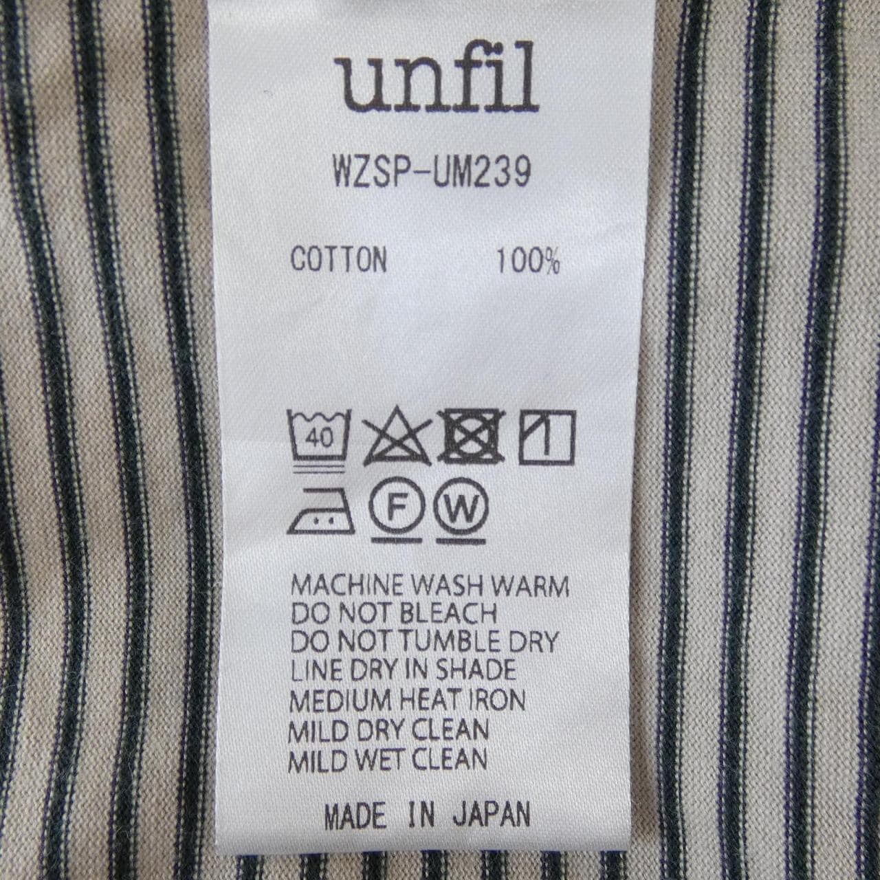 アンフィル unfil Tシャツ