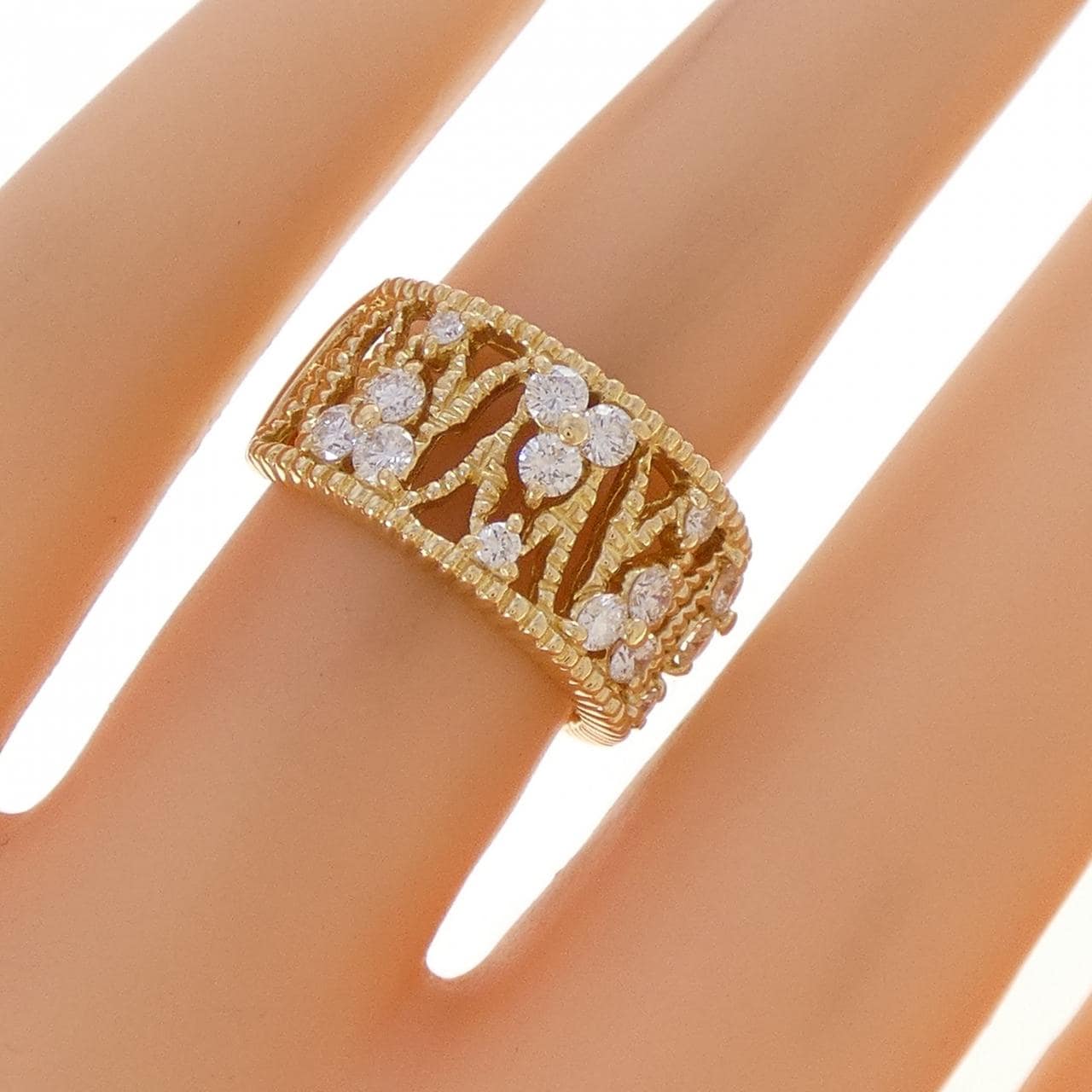 K18YG ダイヤモンド リング 0.61CT