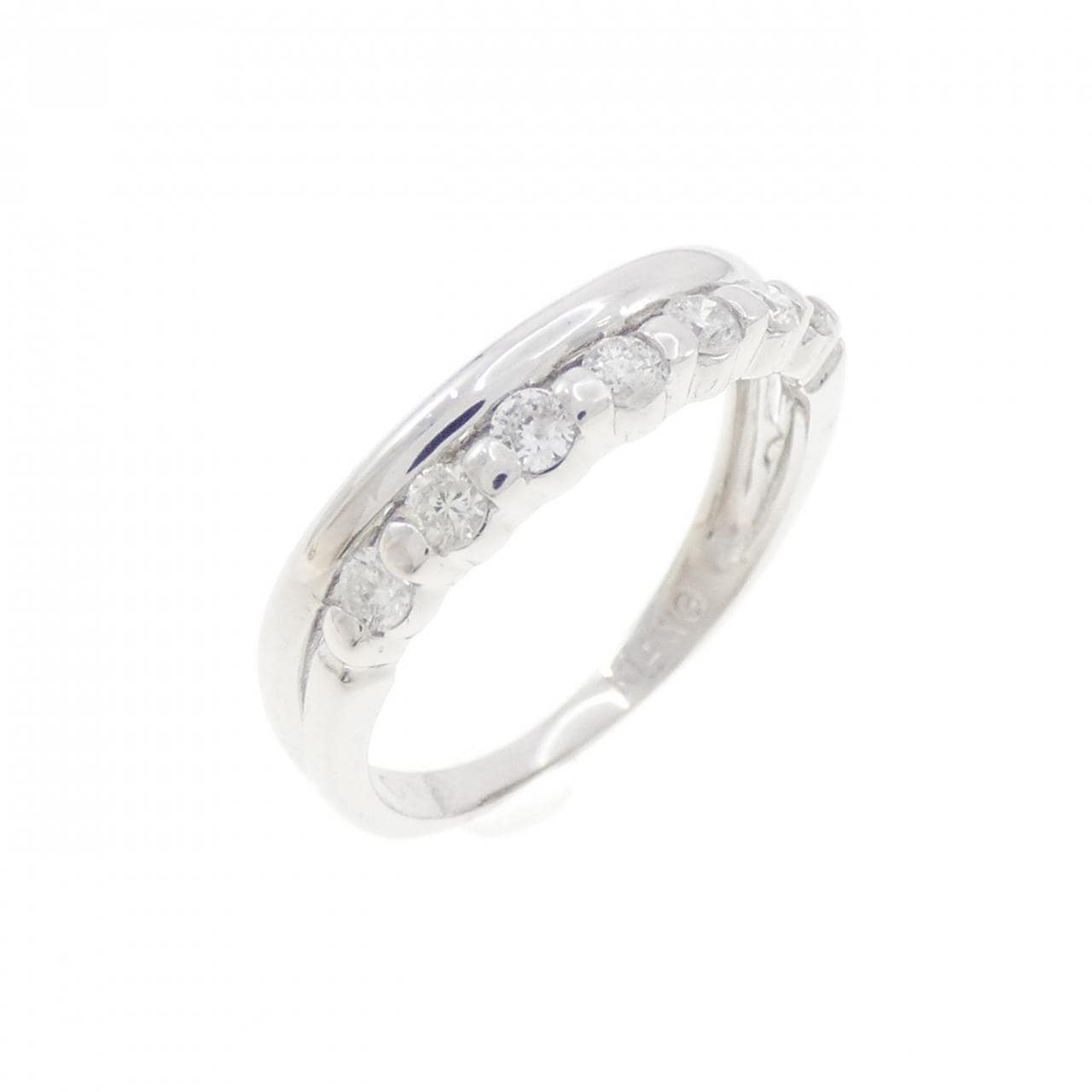 K14WG ダイヤモンド ピンキーリング 0.19CT