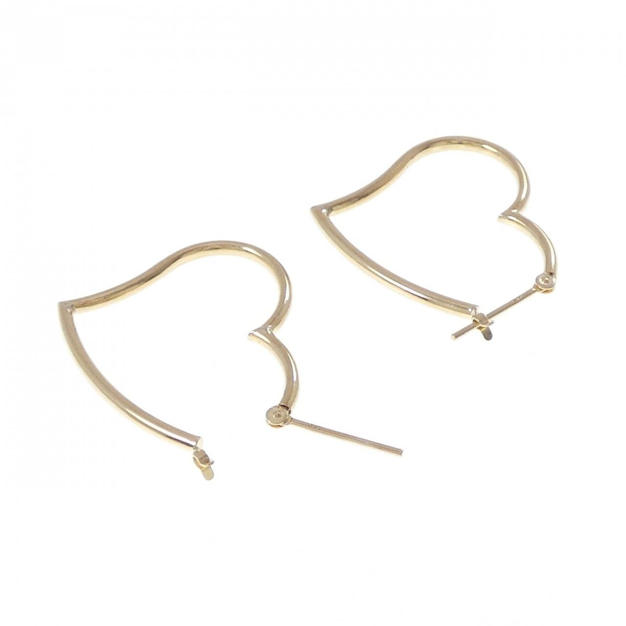 K18YG ハート ピアス