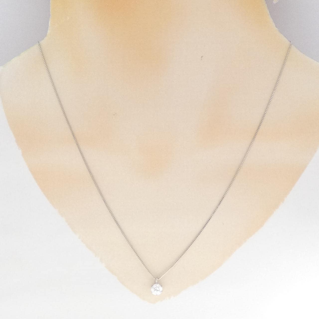 PT900/PT850 ソリティア ダイヤモンド ネックレス 0.505CT D VS1 VG