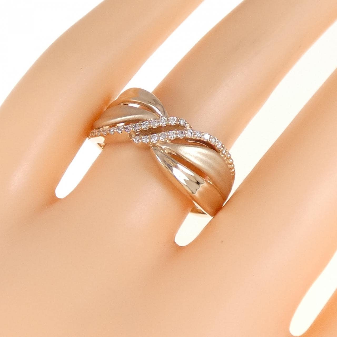 K18PG ダイヤモンド リング 0.12CT