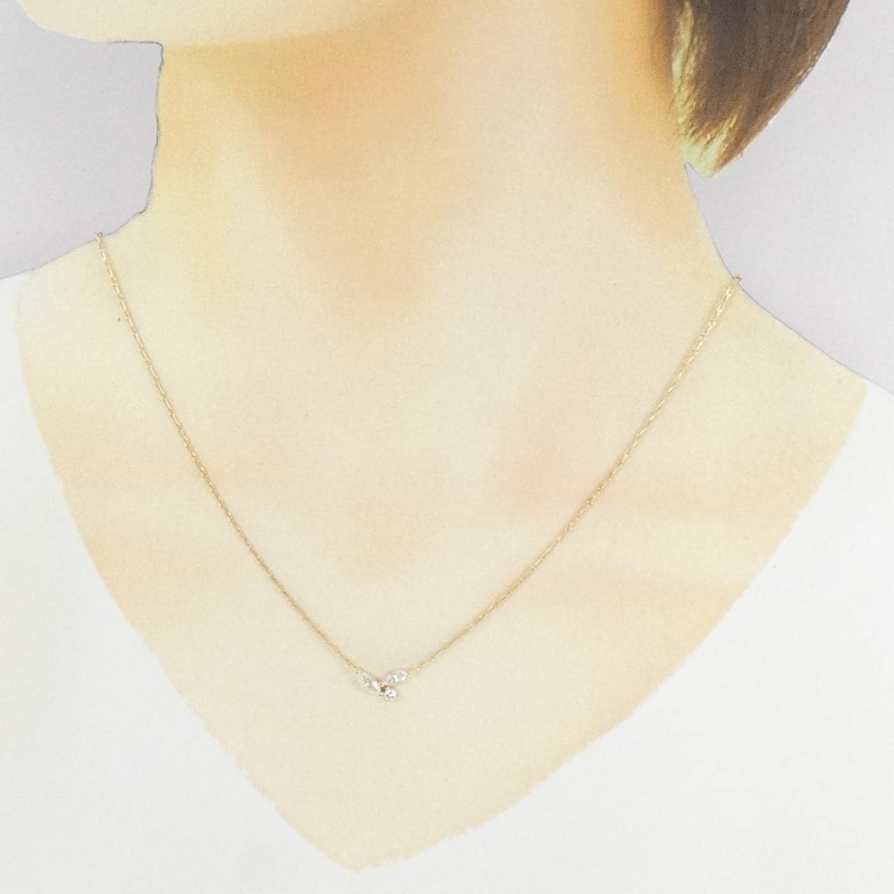 K18YG ダイヤモンド ネックレス 0.47CT