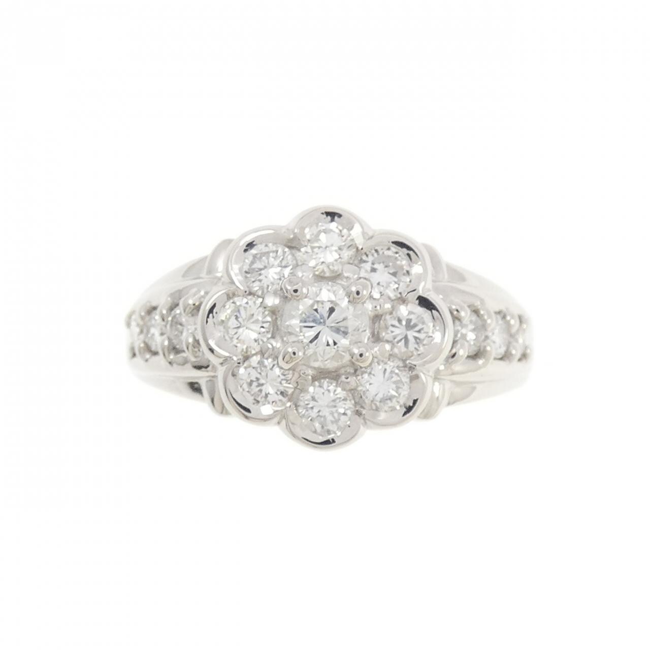 PT900 フラワー ダイヤモンド リング 1.00CT