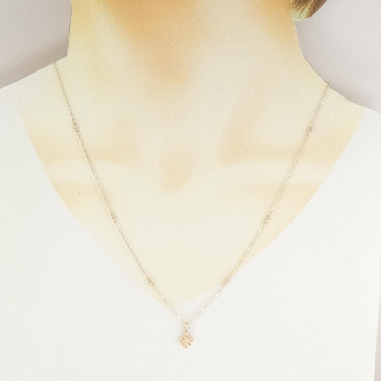 アガット ダイヤモンド ネックレス 0.01CT