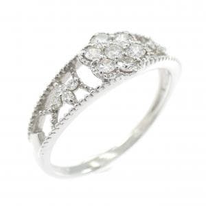 PT950 フラワー ダイヤモンド リング 0.24CT