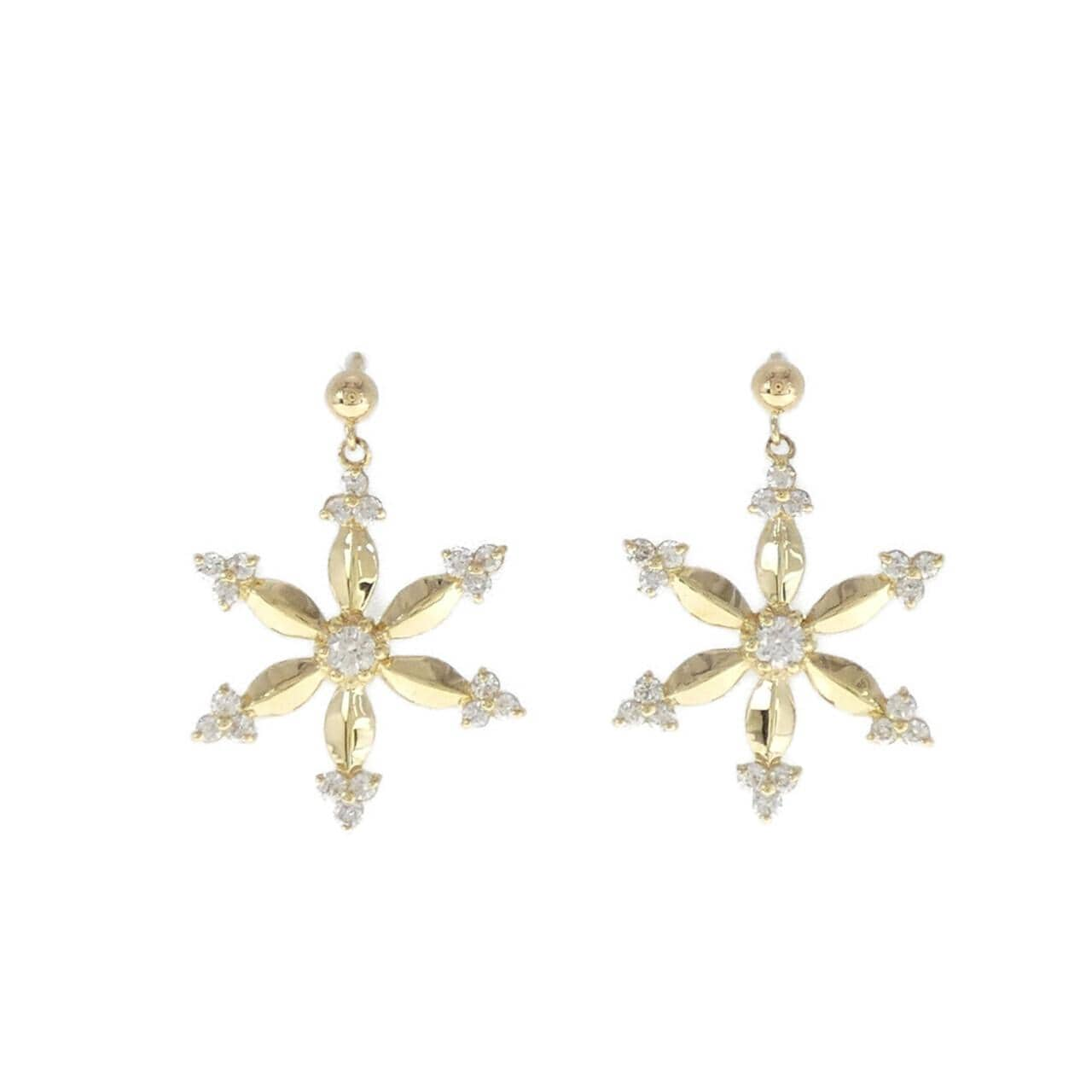 K18YG Diamond earrings 0.46CT