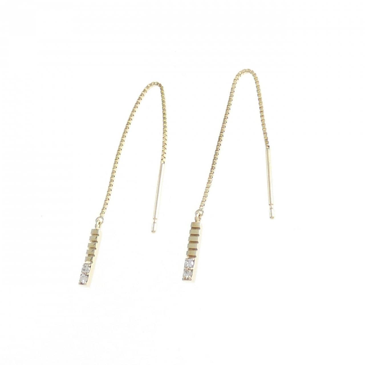K10YG/K18YG Diamond Earrings 0.02CT