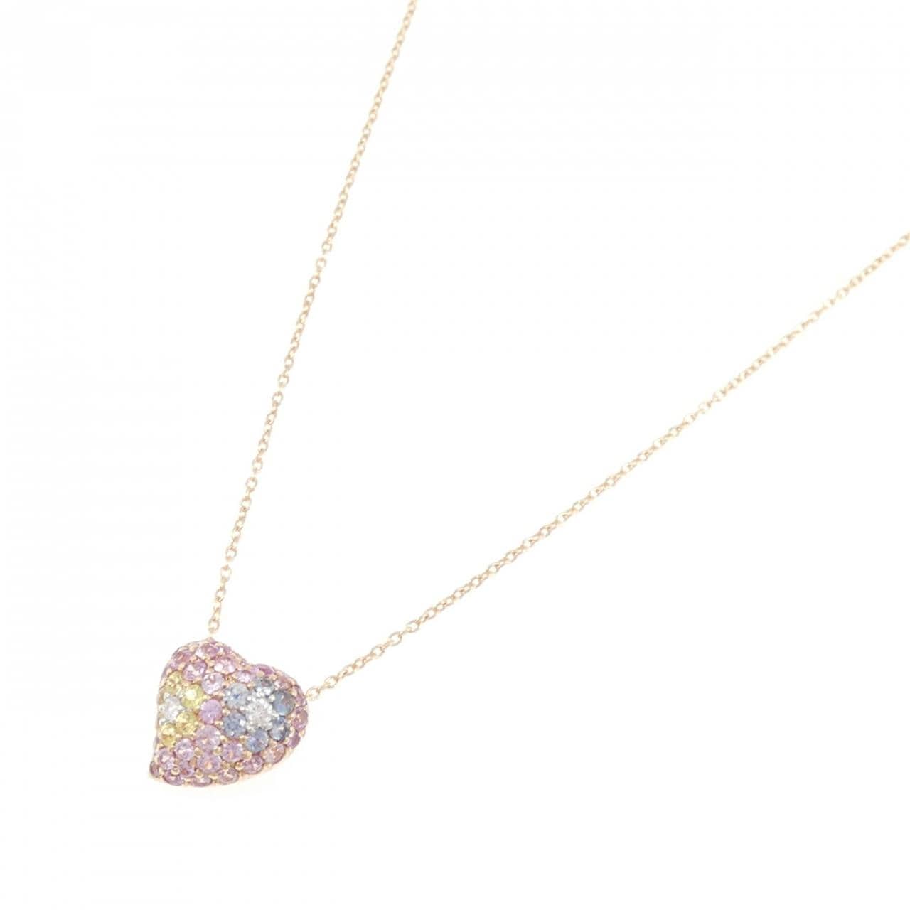 K18PG愛心藍寶石項鏈0.99CT