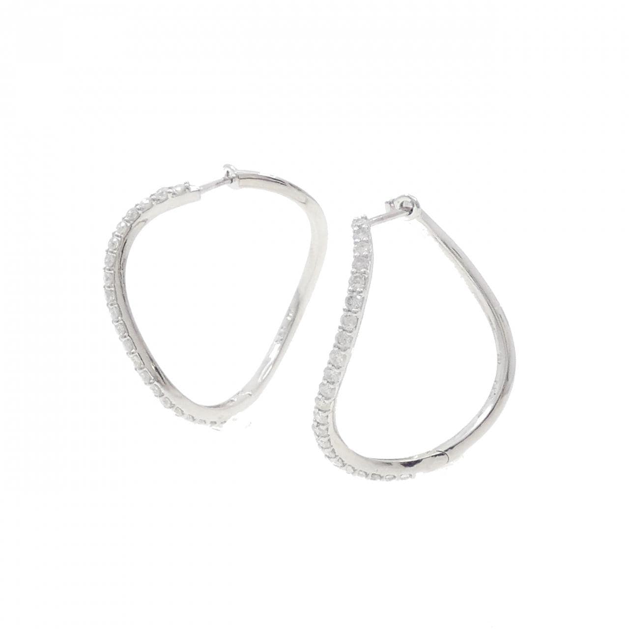 K14WG ダイヤモンド ピアス 1.00CT