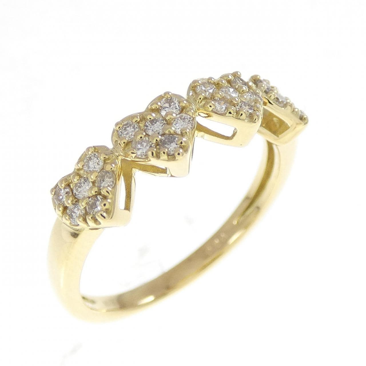 K18YG ハート ダイヤモンド リング 0.20CT