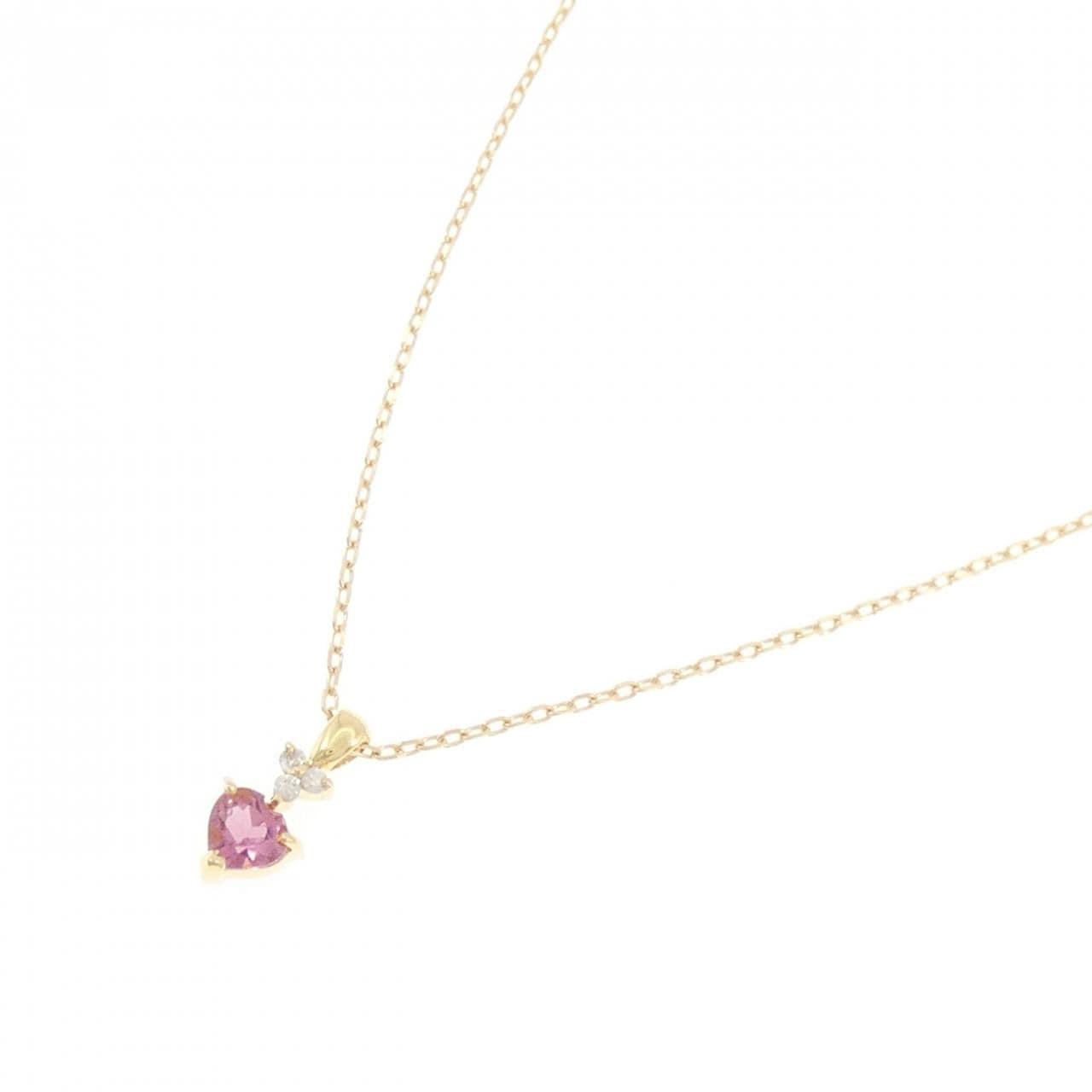 K18YG ハート トルマリン ネックレス