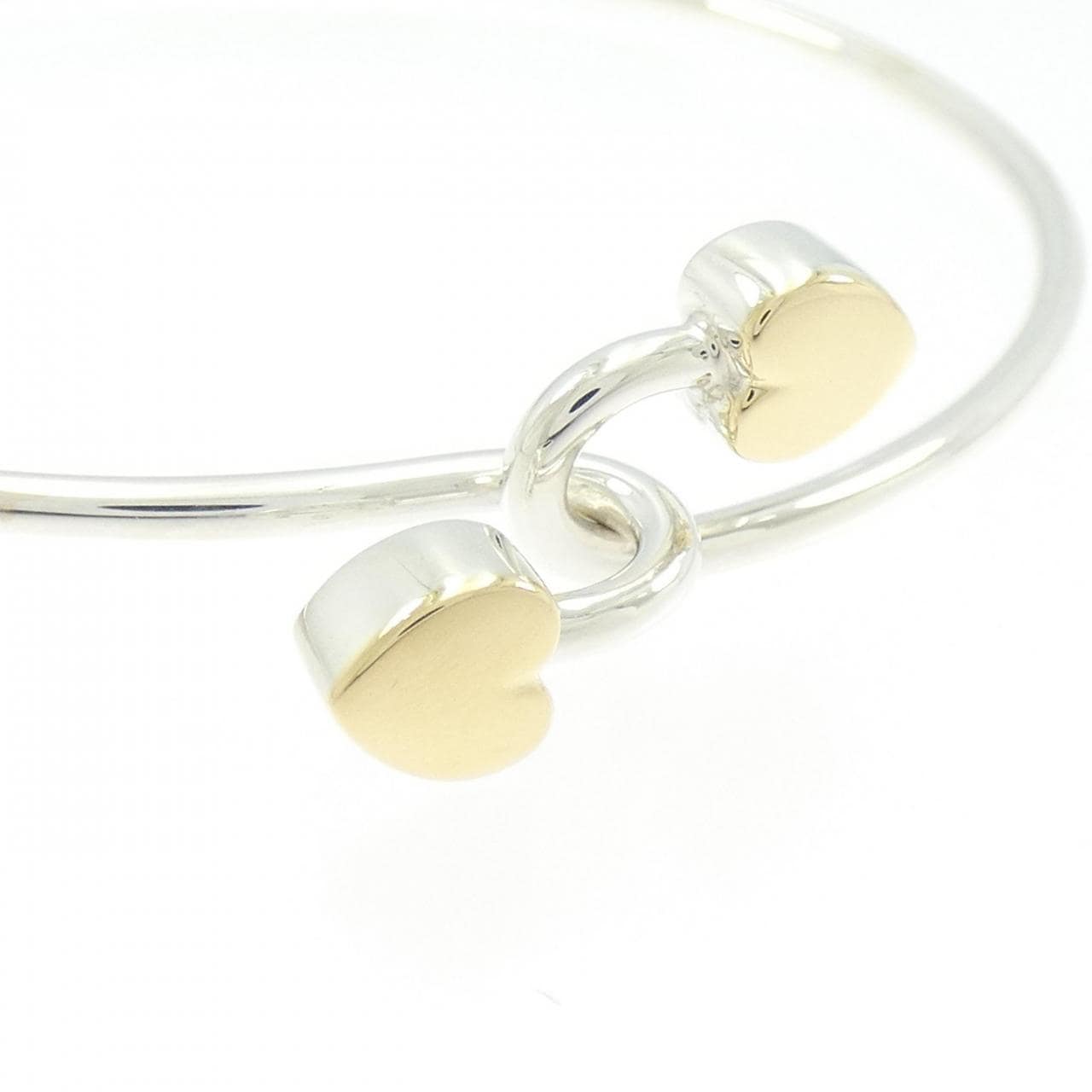 ティファニー ソリッドダブルハート バングル