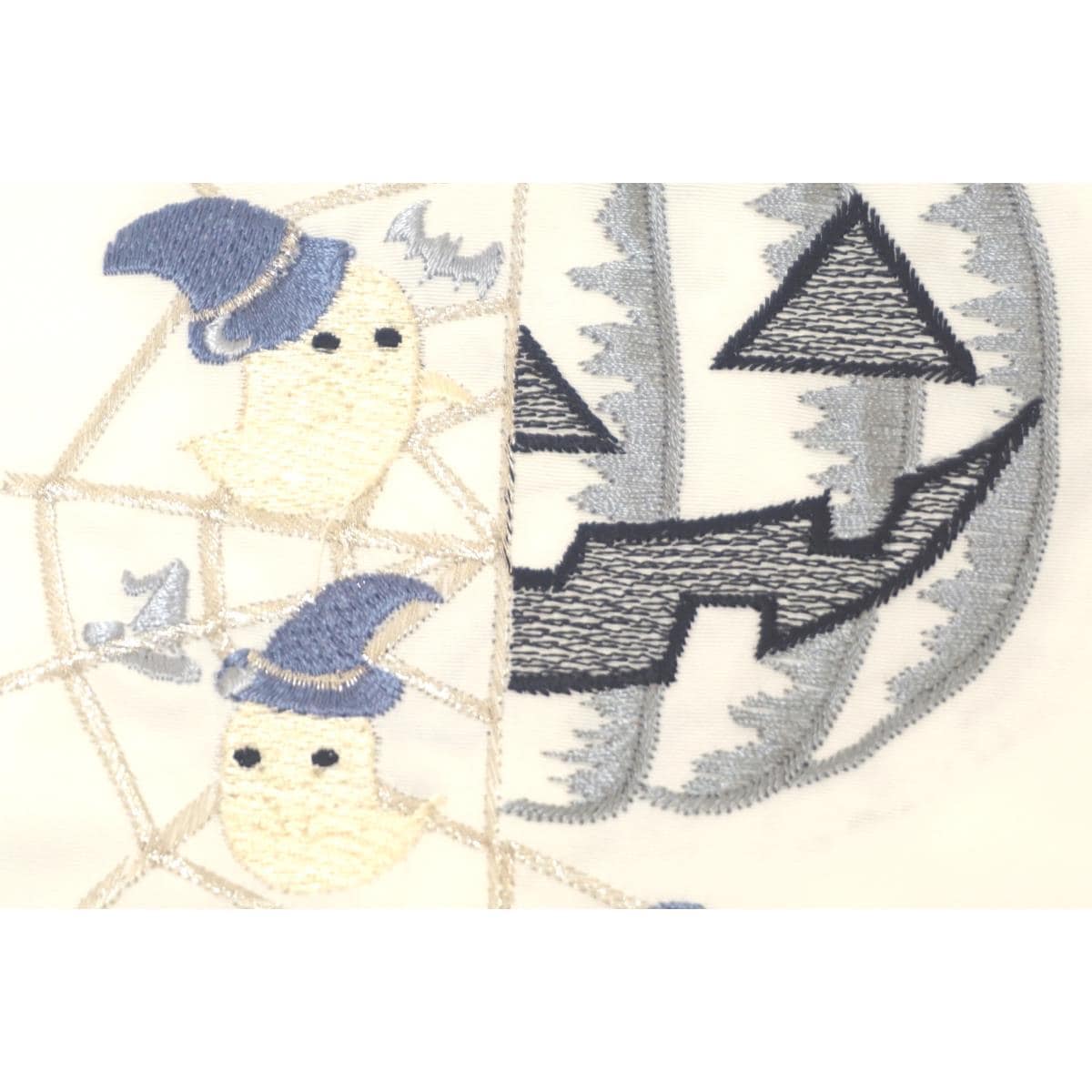 【新品】刺繍半衿　ハロウィン