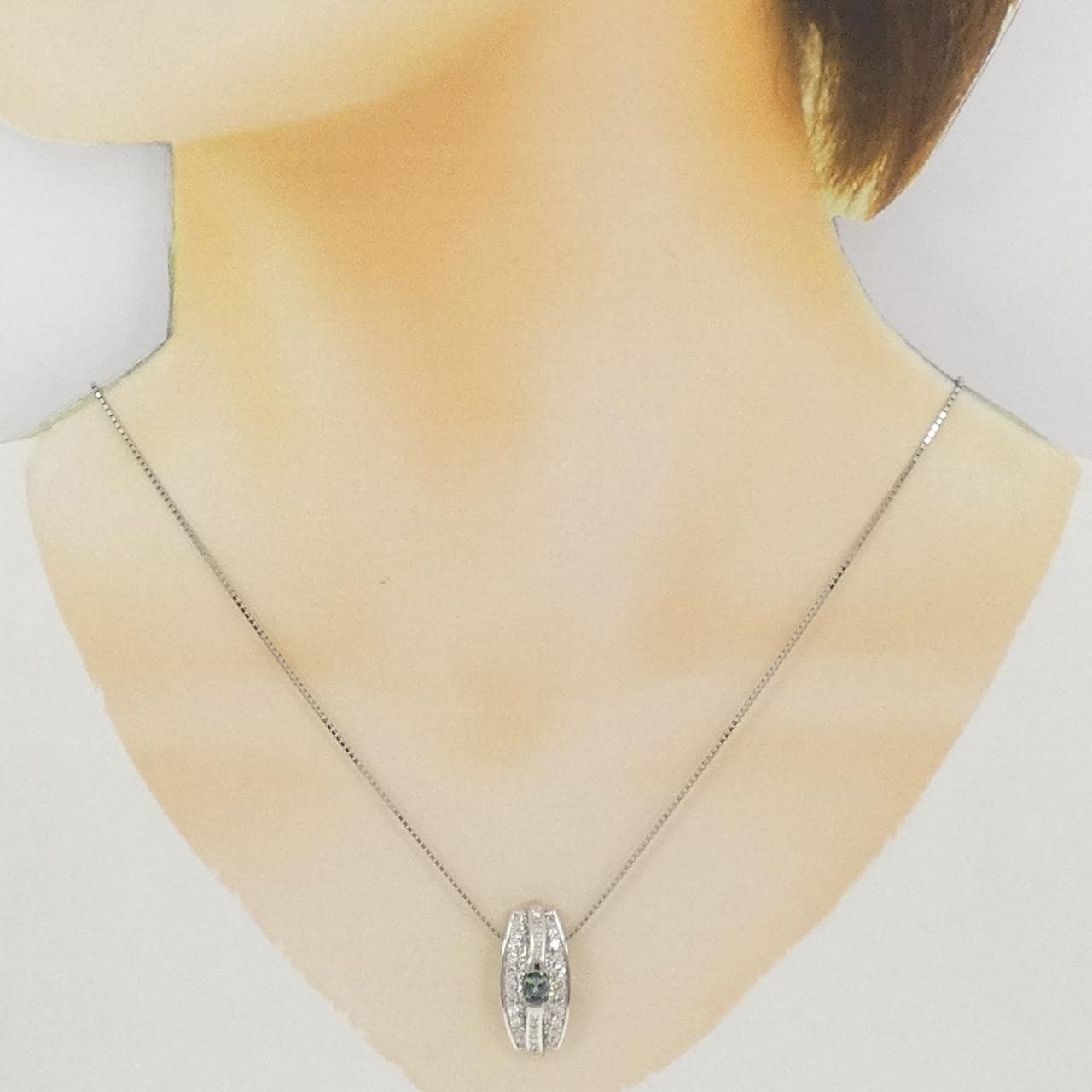 PT900/PT850 アレキサンドライト ネックレス 0.455CT