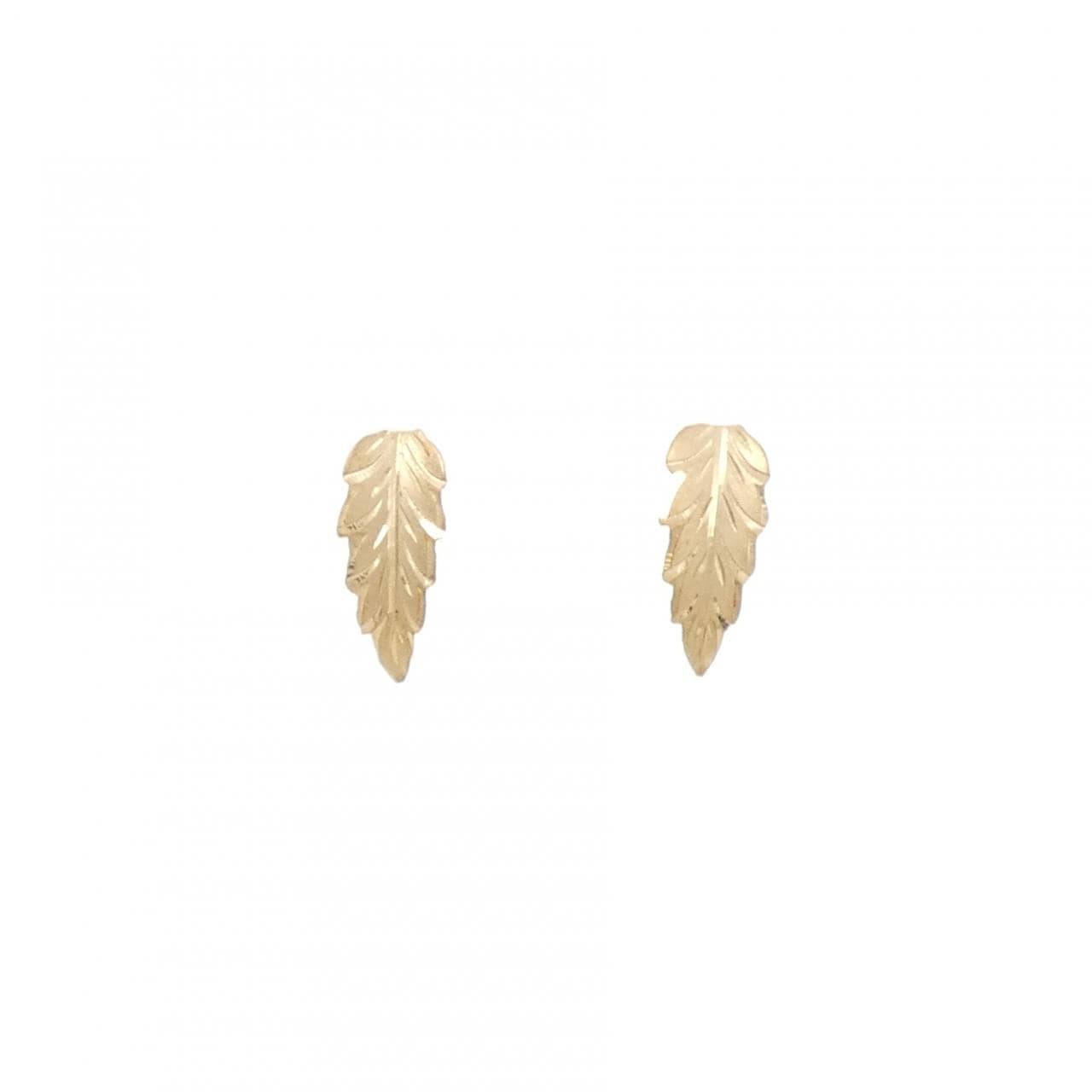 K18YG リーフ ピアス