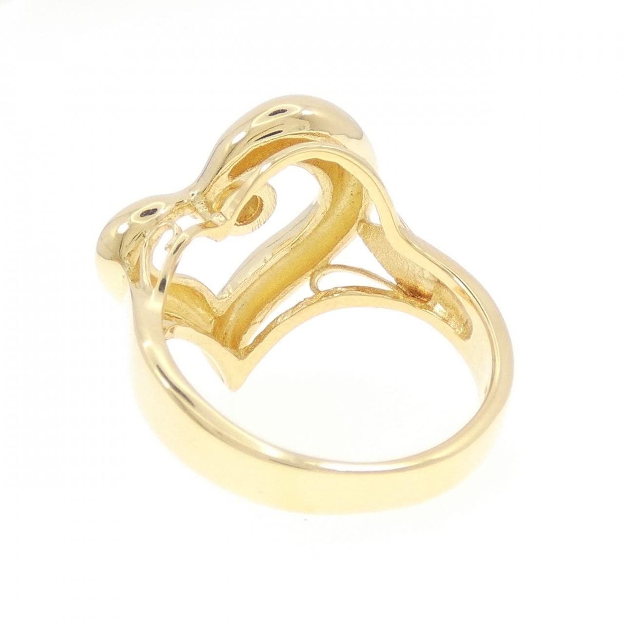 K18YG ハート ダイヤモンド リング 0.12CT