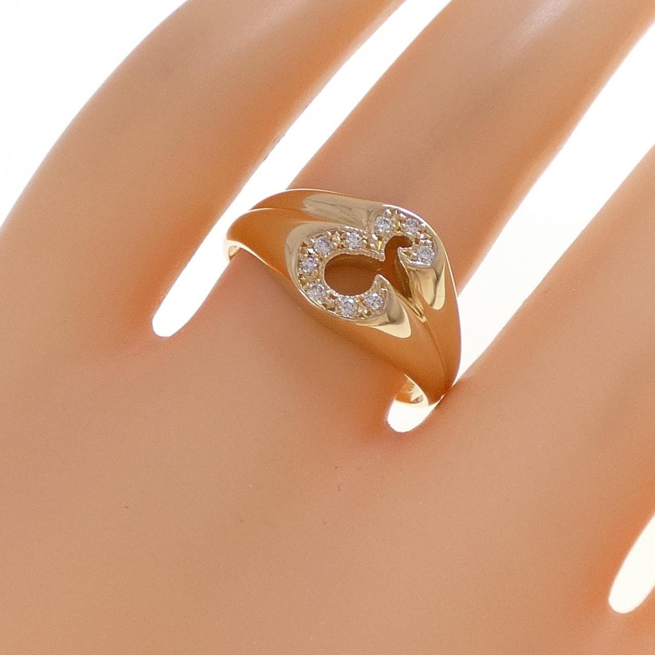 K18YG ダイヤモンド リング 0.09CT