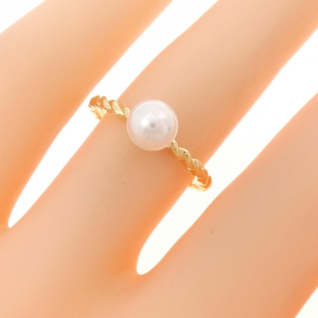 K18YG アコヤパール リング 5.6mm