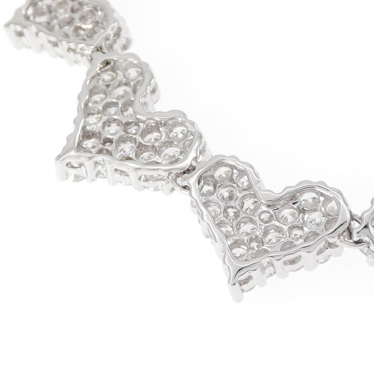 K18WG ハート ダイヤモンド ネックレス 15.00CT