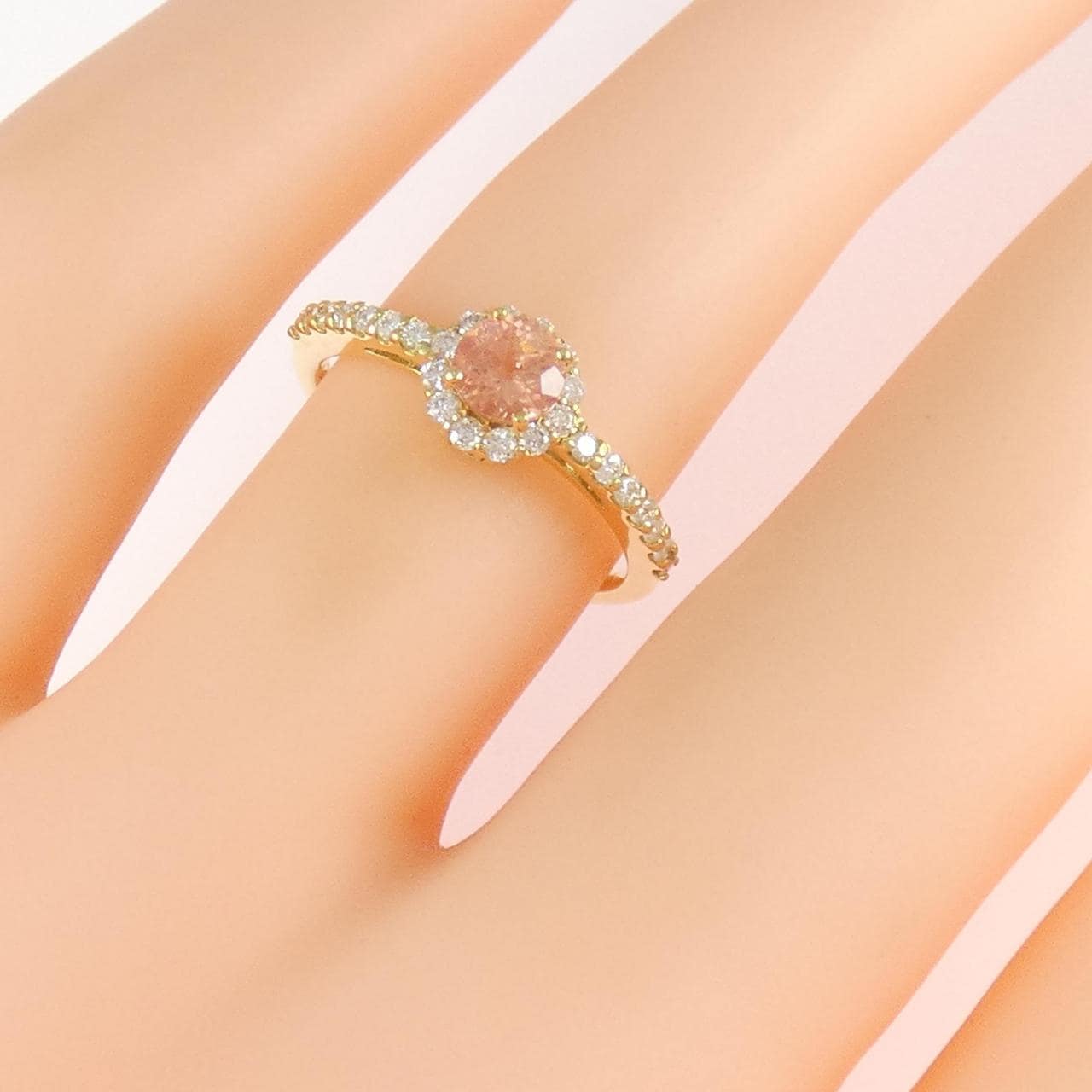 K18YG ロードクロサイト リング 0.365CT