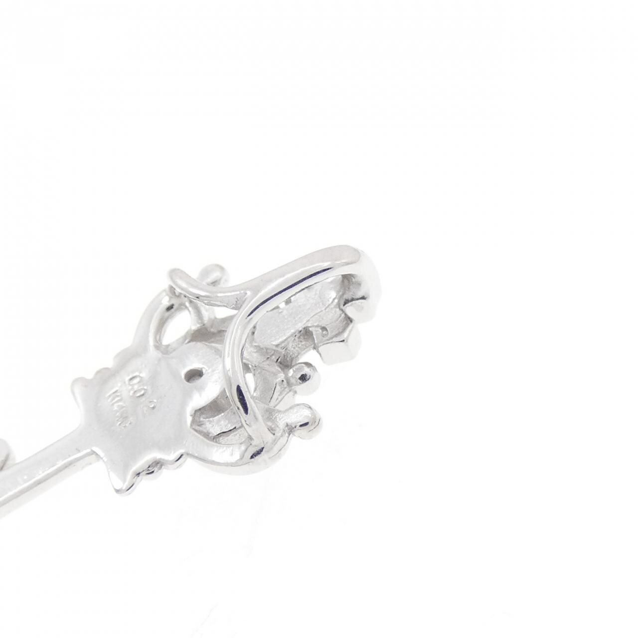 K14WG Key Diamond Pendant 0.02CT
