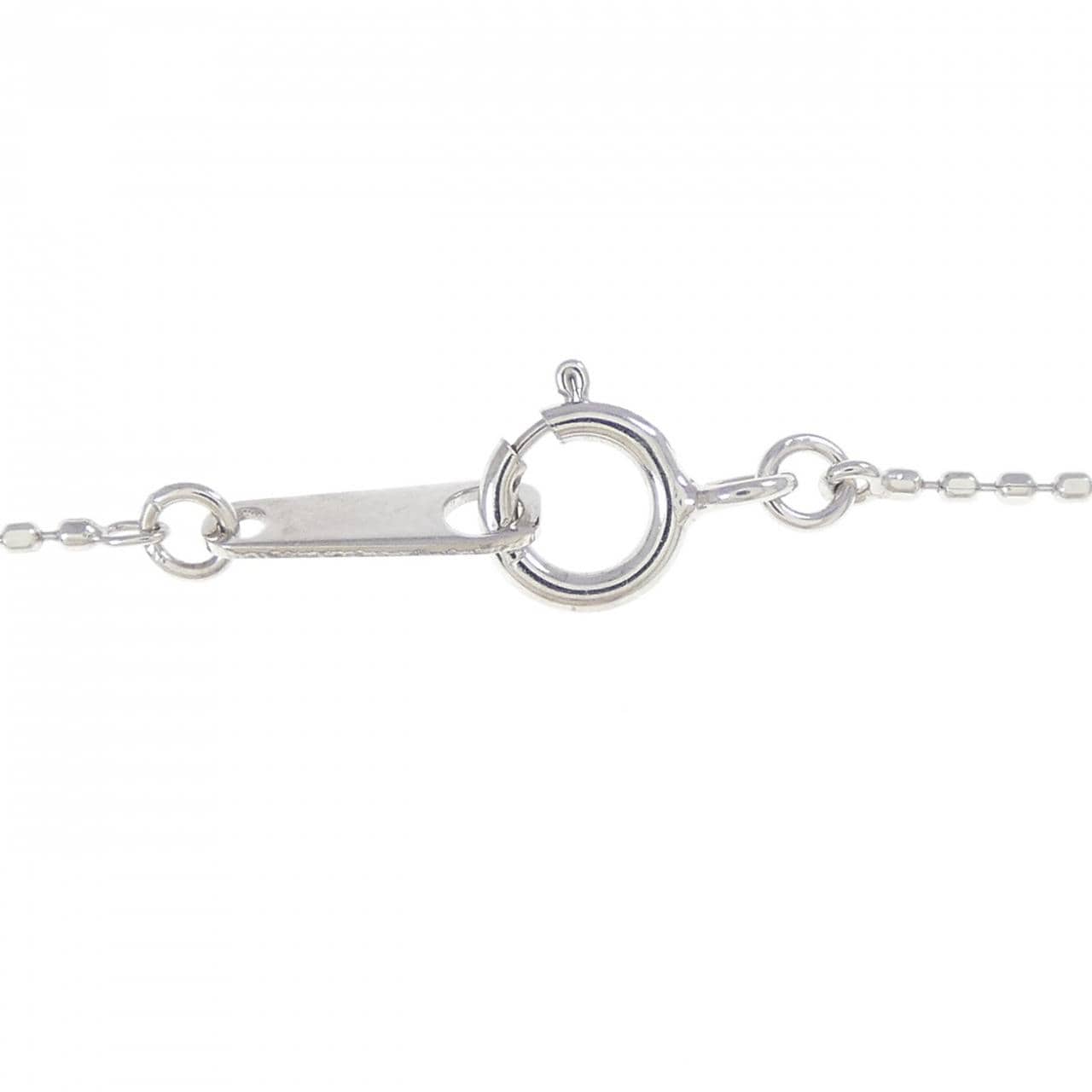 K10WG ハート×クロス ダイヤモンド ネックレス 0.04CT