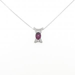 K18WG ガーネット ネックレス 1.30CT