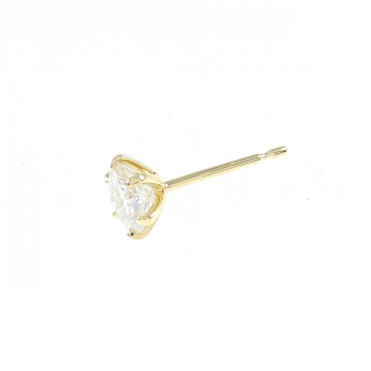 [Remake] K18YG Diamond Earrings 0.493CT H I1 Good One Ear