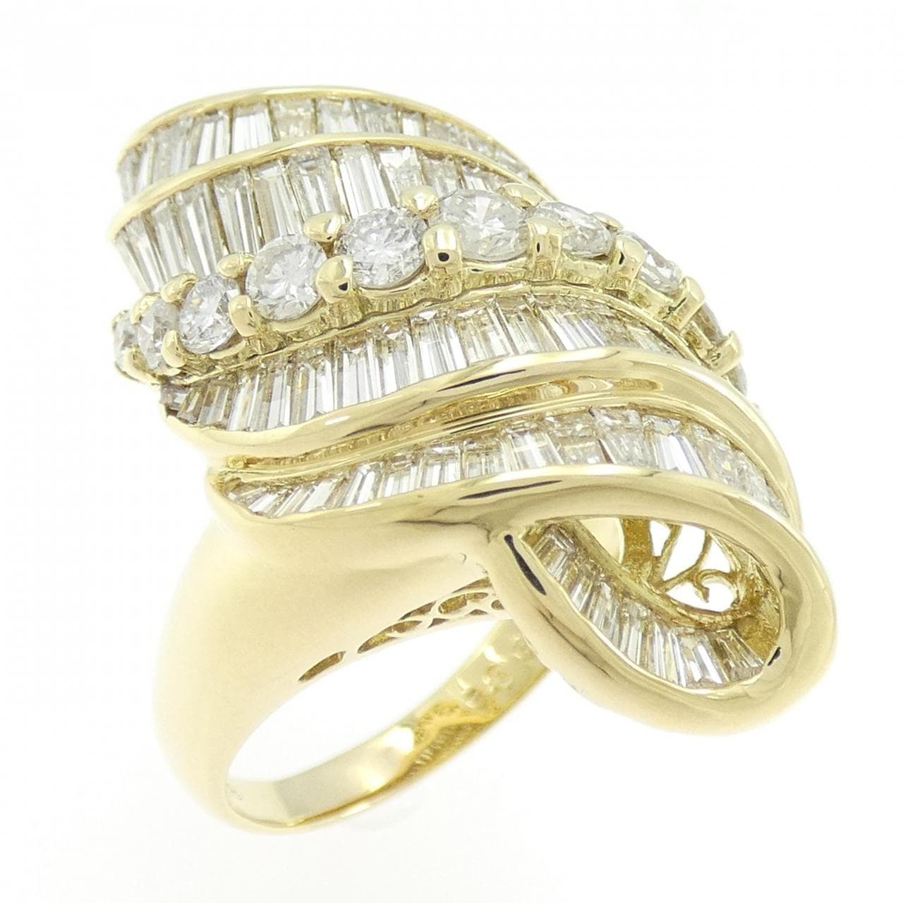 K18YG ダイヤモンド リング 5.05CT