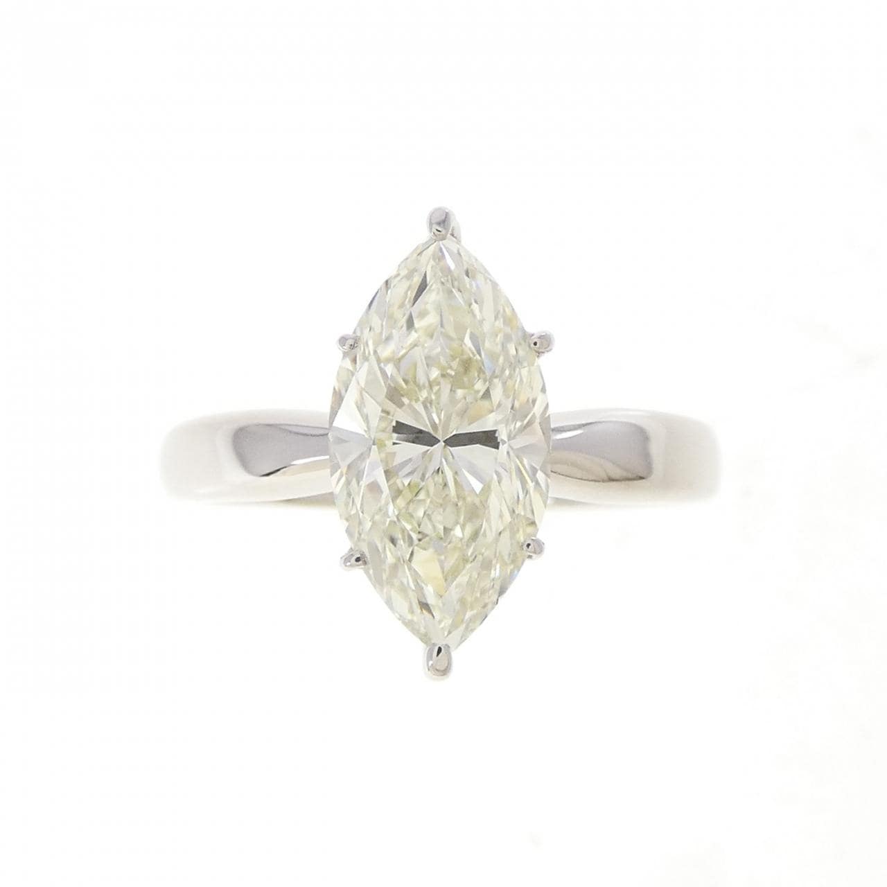 PT900 ダイヤモンド リング 2.175CT M VS1 マーキスカット