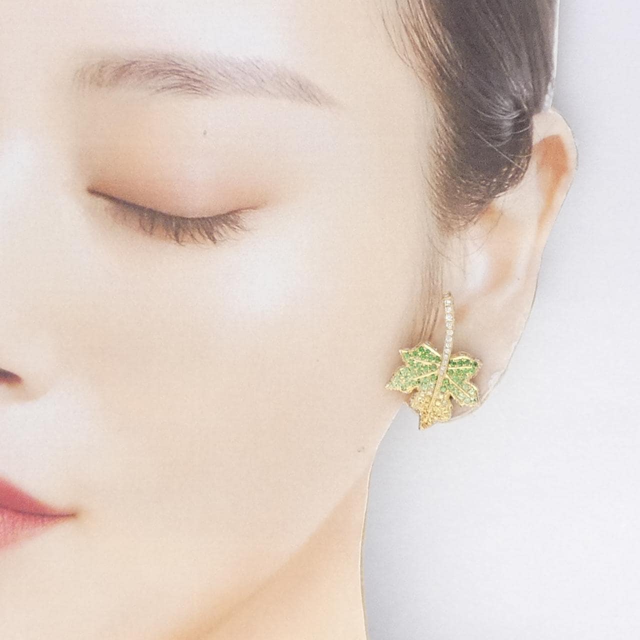 K18YG カラーストーン イヤリング