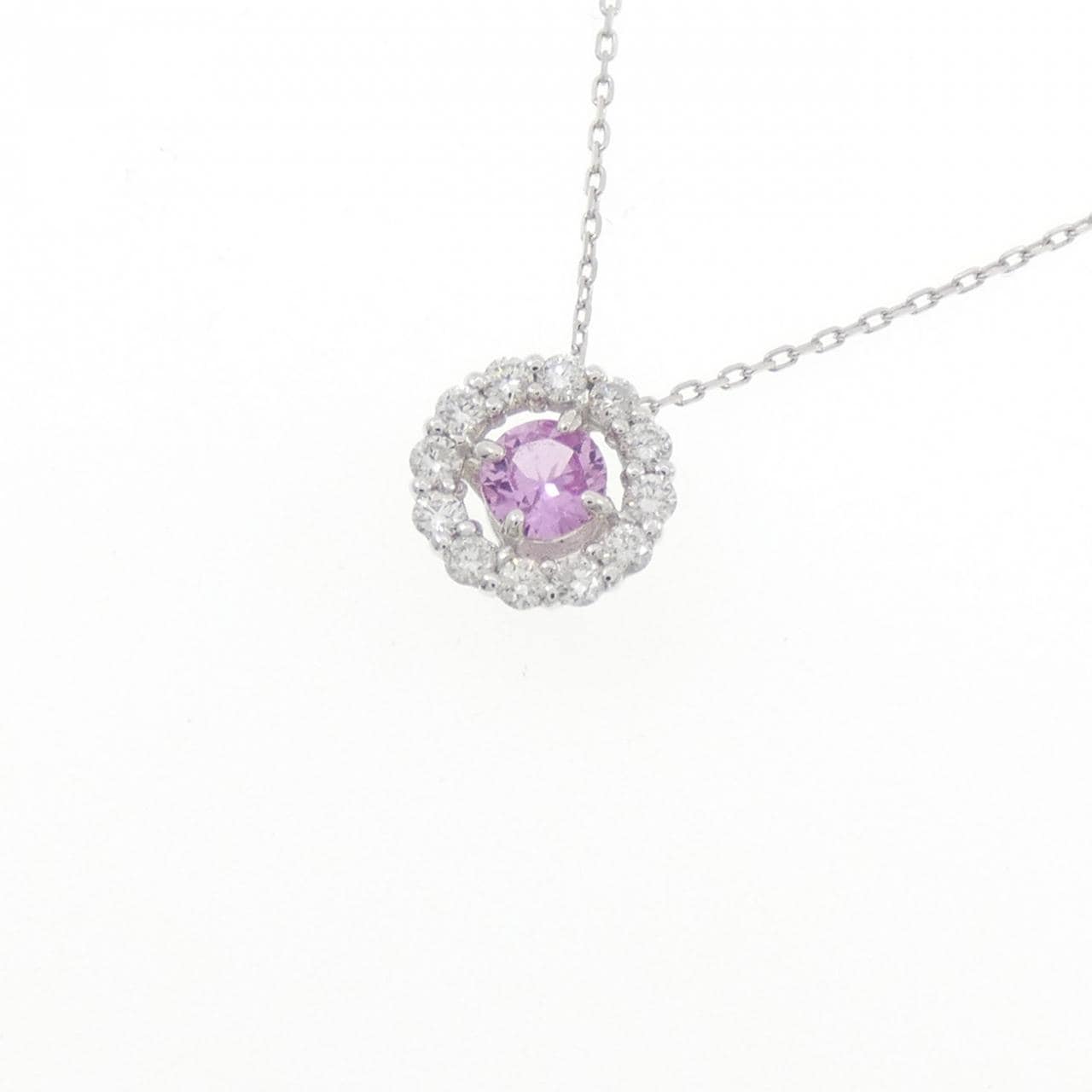 K18WG サファイヤ ネックレス 0.20CT