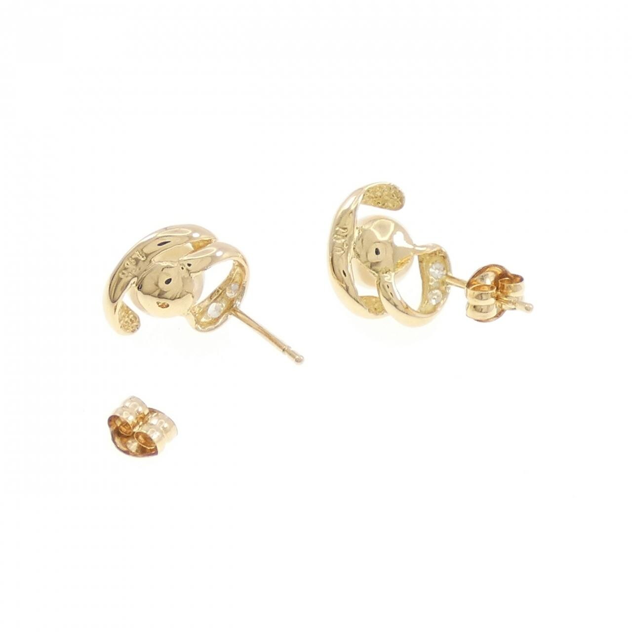 K18YG アコヤパール ピアス 5.1mm