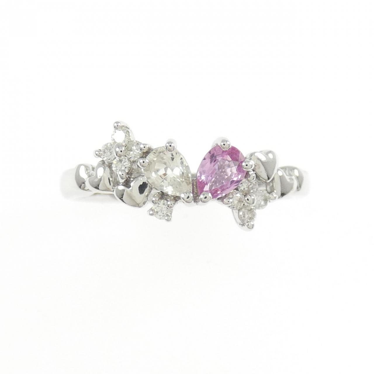 K18WG sapphire ring